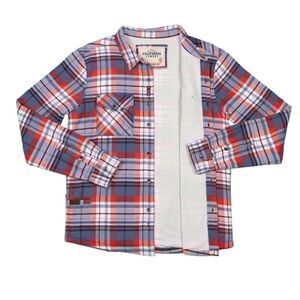 California Cowboy High Sierra Shacket Olympic Valley Plaid Blue Red Thermal-L